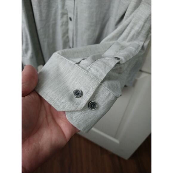 Banana Republic Men's XXL Shirt Long Sleeve Grey Collared Button Pocket Dress... - Picture 5 of 9